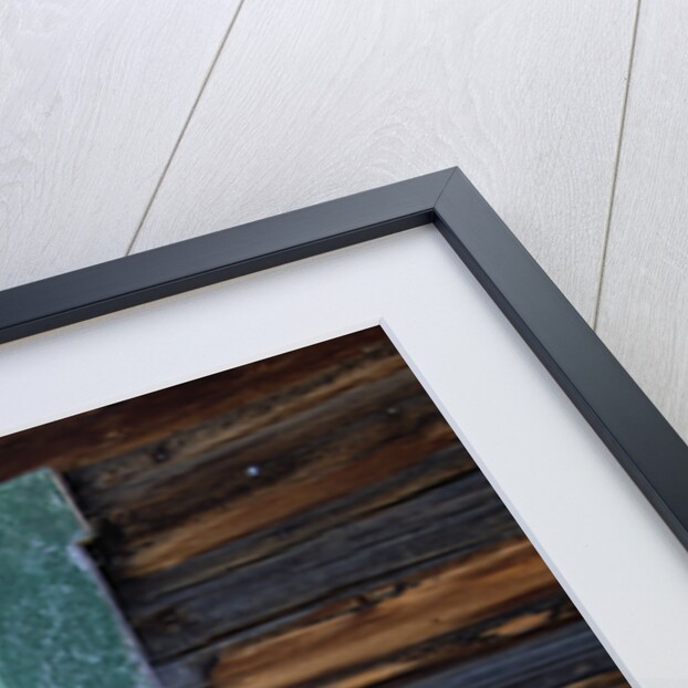 Teton Range Reflected in Window by Anonymous