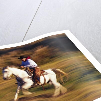 Cowboy Horseback Riding at Ponderosa Ranch by Anonymous