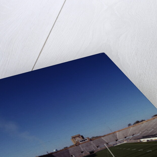 Notre Dame Football Helmet and Football at Notre Dame Stadium by Anonymous