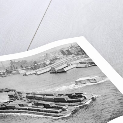 Tug Boat Pulling Two Barges by Anonymous