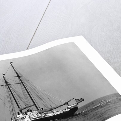 A Yacht with Sails Down by Anonymous