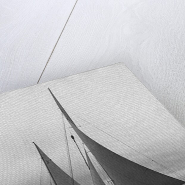 Two Sailboats at the Start of the America's Cup by Anonymous