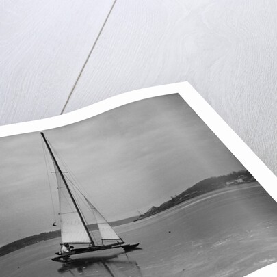 Ice Yachting on a Frozen Lake by Anonymous
