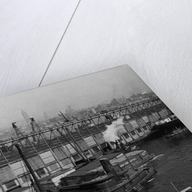 Tugboats and Cargo Ships by Anonymous