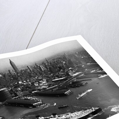 Ocean Liner Arriving in New York by Anonymous