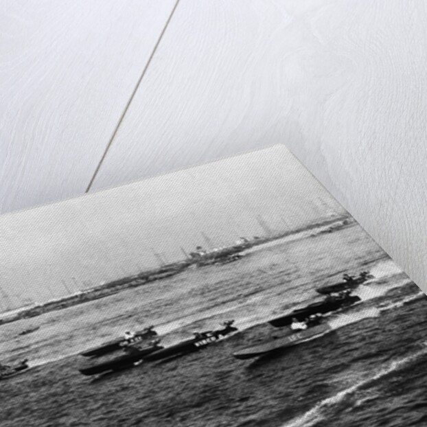 Runabout Boats in a Race by Anonymous