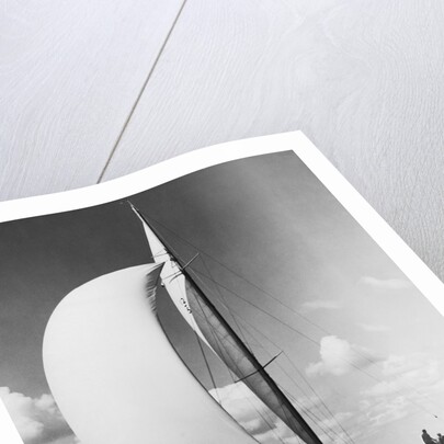 A Sailboat with a Full Front Sail by Anonymous