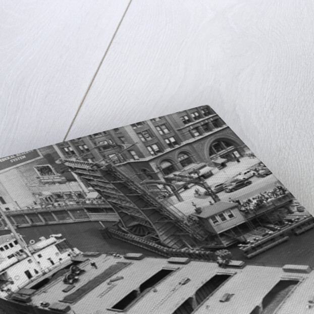 Cargo Ship in Canal by Anonymous