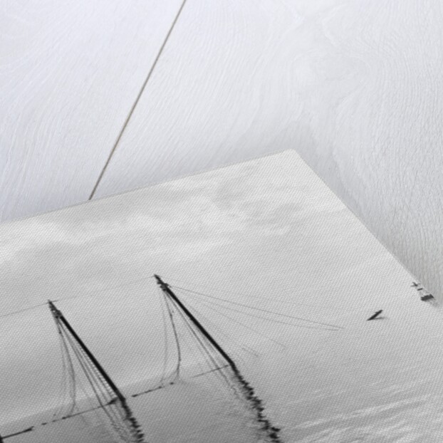 Partially Sunk Sailboat by Anonymous