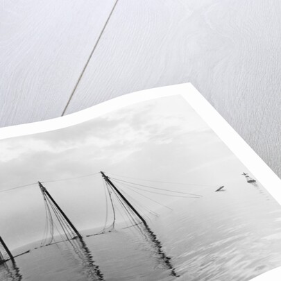 Partially Sunk Sailboat by Anonymous
