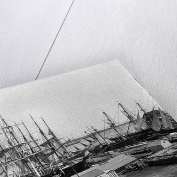 Ships Docked at Pier by Anonymous