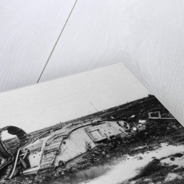 A Half Submerged Tank by Anonymous