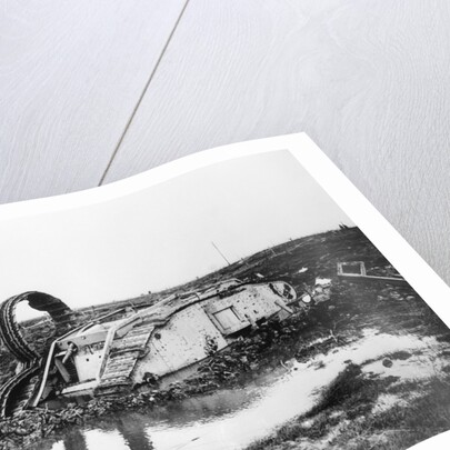 A Half Submerged Tank by Anonymous