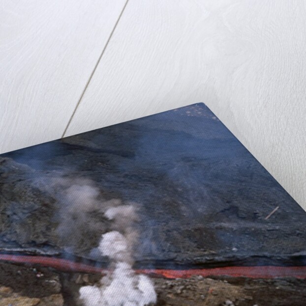 Firefighters Divert Lava Flow by Anonymous