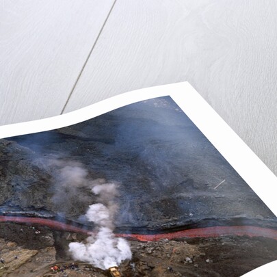 Firefighters Divert Lava Flow by Anonymous