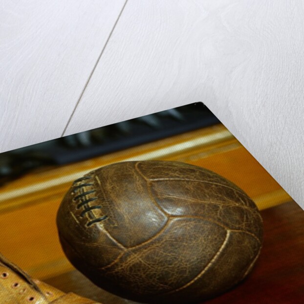 1900s Soccer Ball and Boots by Anonymous