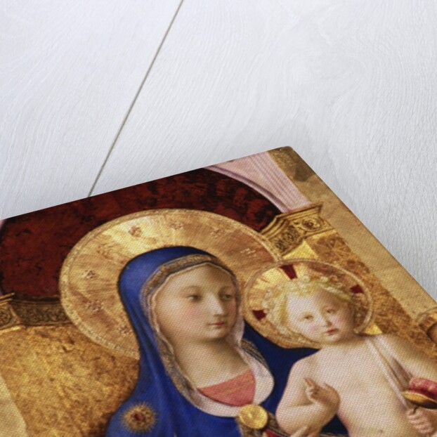 Gold Leaf Painting of Madonna and Baby by Anonymous