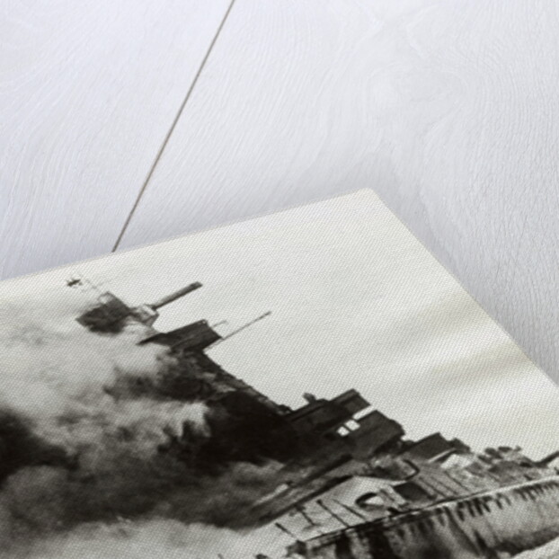 German Battleship Smoking War Attack by Anonymous