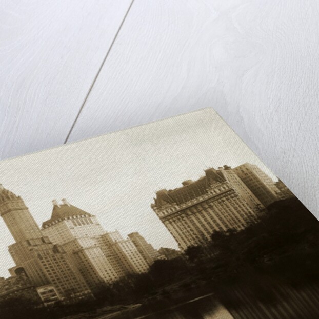 View of the Plaza Hotel, the Savoy Hotel and the Sherry-Netherland Hotel Reflected in the Water by Anonymous