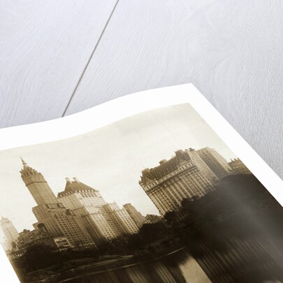 View of the Plaza Hotel, the Savoy Hotel and the Sherry-Netherland Hotel Reflected in the Water by Anonymous