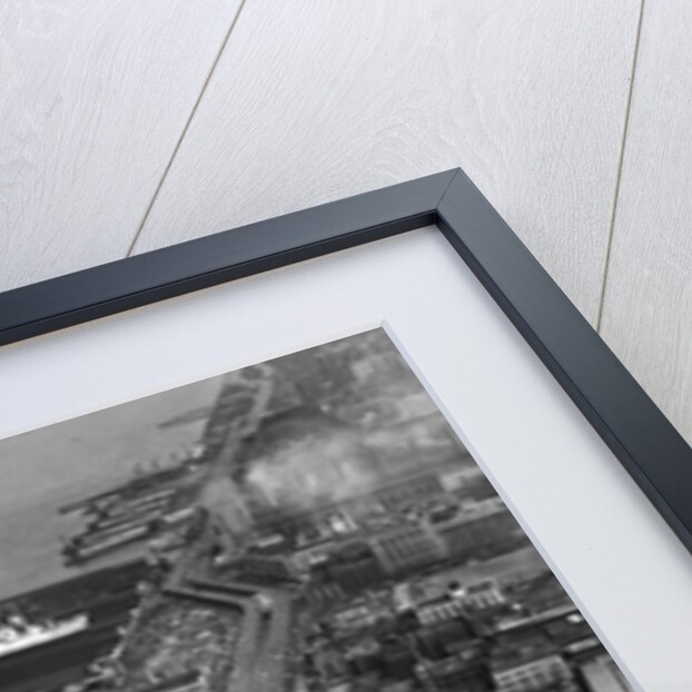View of West Side Piers at New York City Harbor by Anonymous