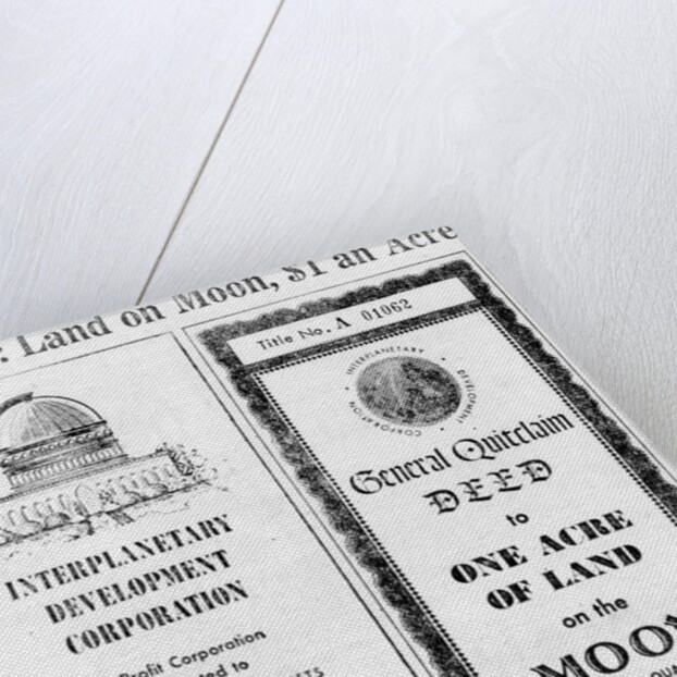 Advertisement for Lunar Real Estate by Anonymous