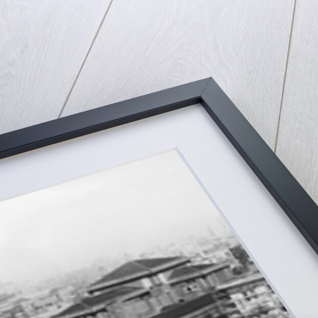 Rooftops and Tree Lines in Japanese City View by Anonymous
