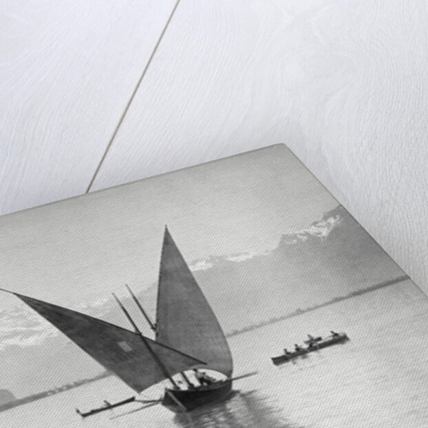 View of Boat on Lake Geneva by Anonymous