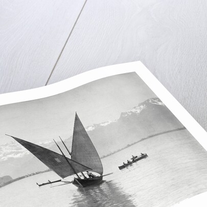View of Boat on Lake Geneva by Anonymous