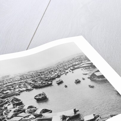 Large Collection of Boats in Singapore Harbor by Anonymous