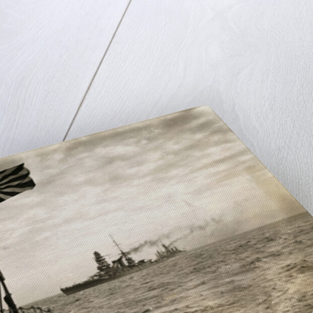 Japanese Steamship Leading Warships by Anonymous