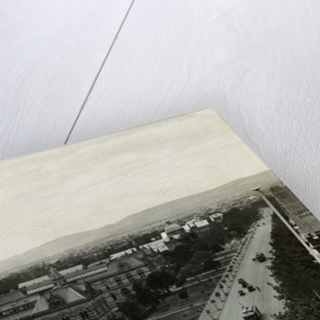 Panoramic View of City With Mountains by Anonymous