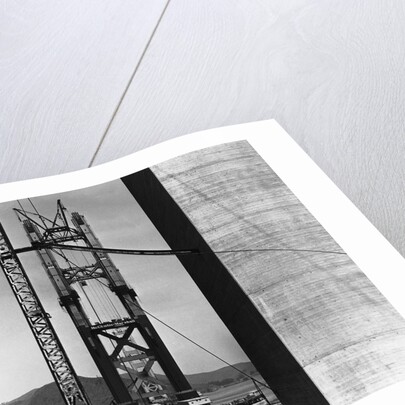 Golden Gate Bridge Under Construction by Anonymous