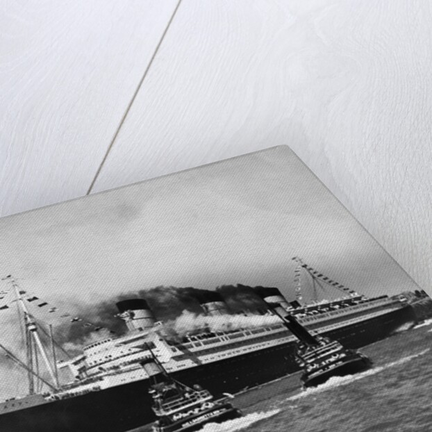 Queen Mary Surrounded by Smaller Boats by Anonymous