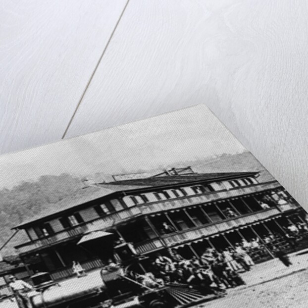 Railroad Passing Through Small Town by Anonymous