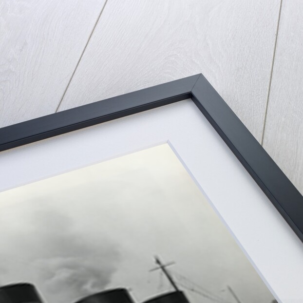 SS Normandie Docked in New York Harbor by Anonymous