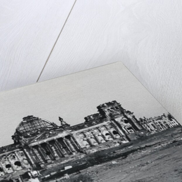 Exterior View of Ruins at The Reichstag in West Berlin by Anonymous