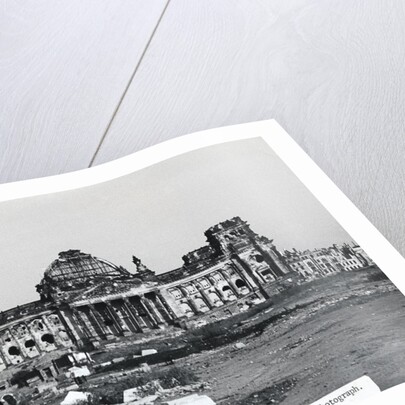 Exterior View of Ruins at The Reichstag in West Berlin by Anonymous