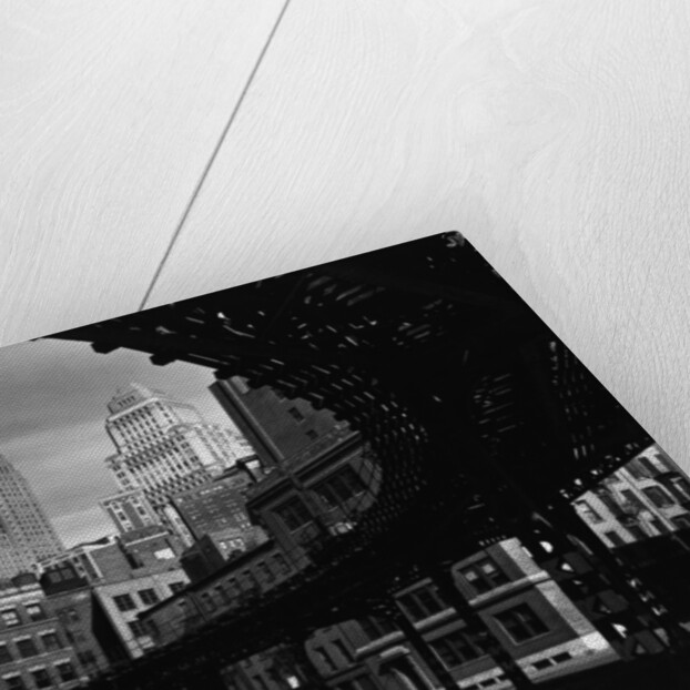 Elevated Rail Curving Beneath Manhattan Buildings by Anonymous