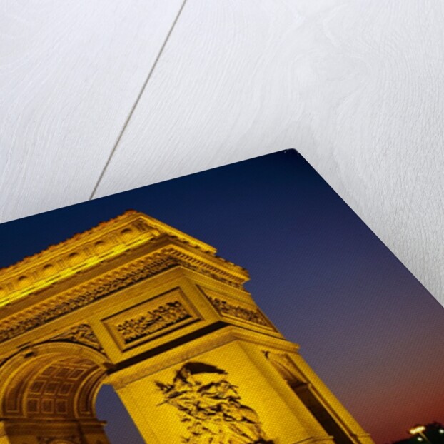 Arc de Triomphe de l'Etoile Illuminated at Night by Anonymous
