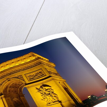 Arc de Triomphe de l'Etoile Illuminated at Night by Anonymous