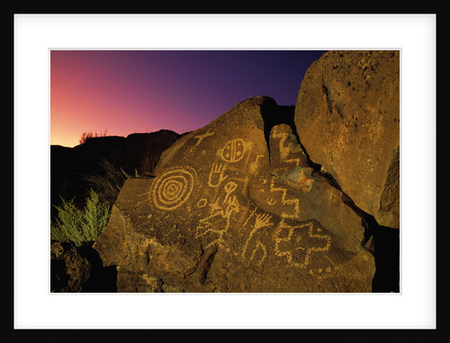 Detail of Petroglyphs at Petroglyph National Monument by Anonymous