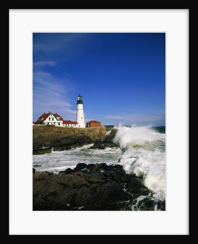 Lighthouse on Coastline by Anonymous