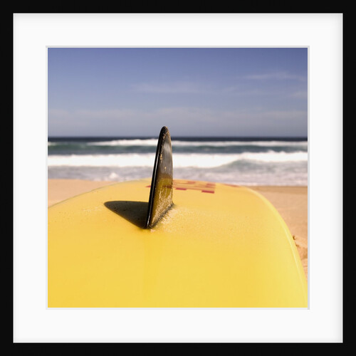 Lifeguard's Surfboard on Beach by Anonymous