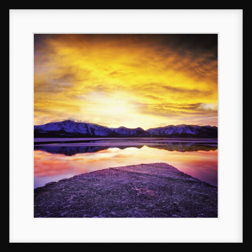 USA, California, Lake Tahoe at sunset by Anonymous