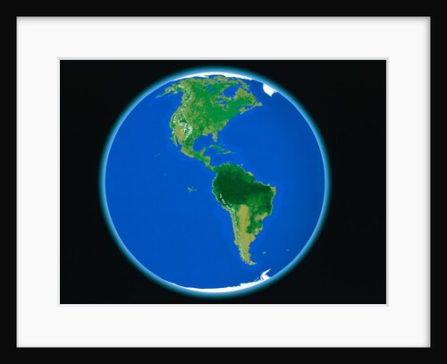 PLANET EARTH AMERICA NORTH AMERICA SOUTH AMERICA COMPUTER GRAPHIC by Anonymous