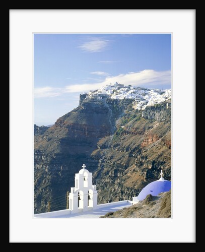 Church and town view, Cyclades, Santorin, Greece by Anonymous