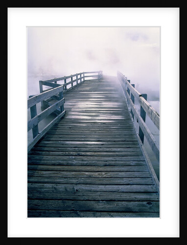 Boardwalk in fog, Yellowstone National Park, Wyoming by Anonymous