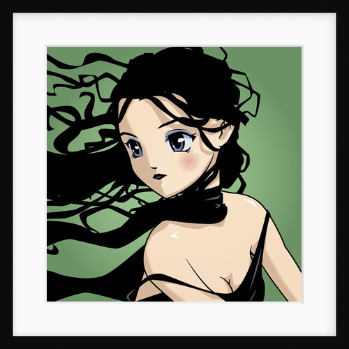 Wind Blown Anime Girl by Anonymous