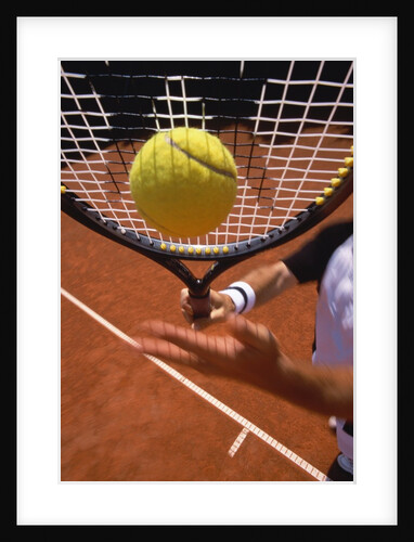 Man playing tennis by Anonymous